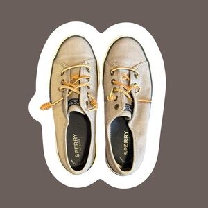 Sperry Top Sider | Grey | Canvas | Slip On | Boat Shoe | Sneaker | Size 6